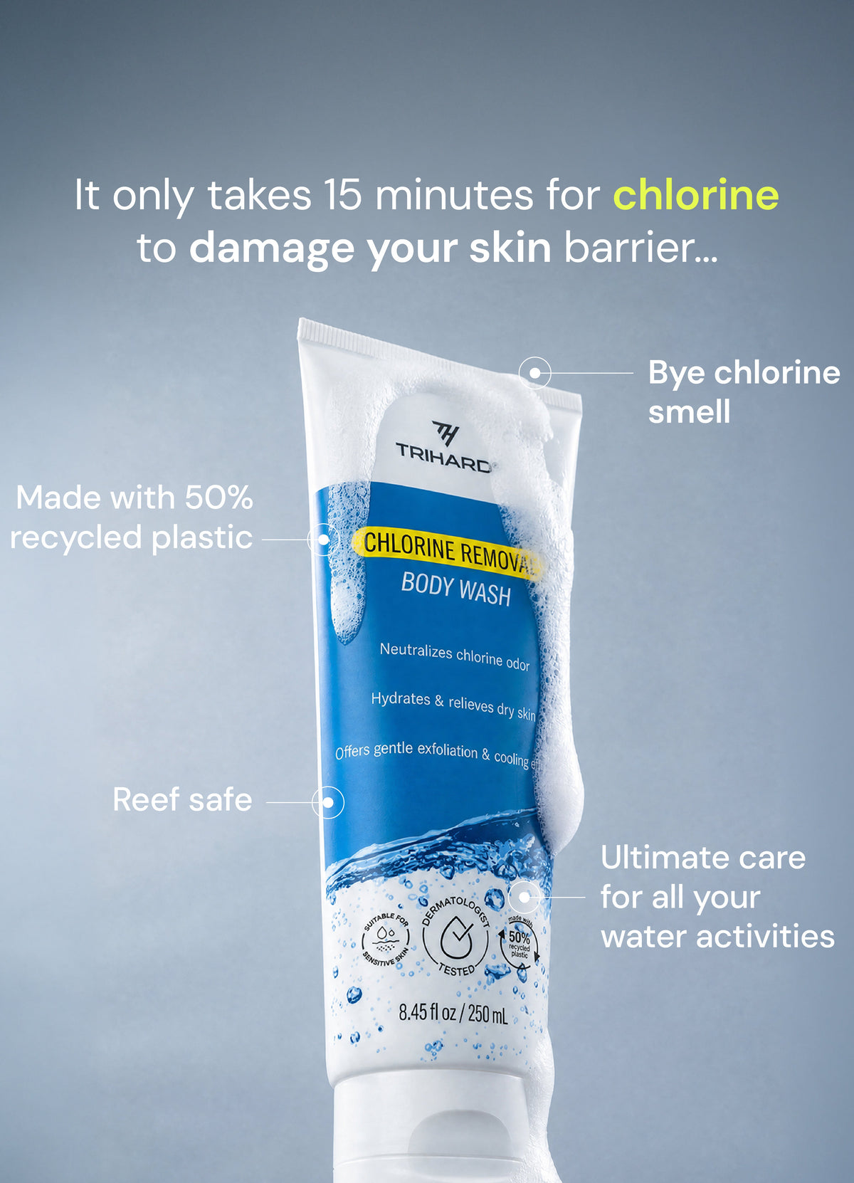 TRIHARD Chlorine Removal Body Wash
