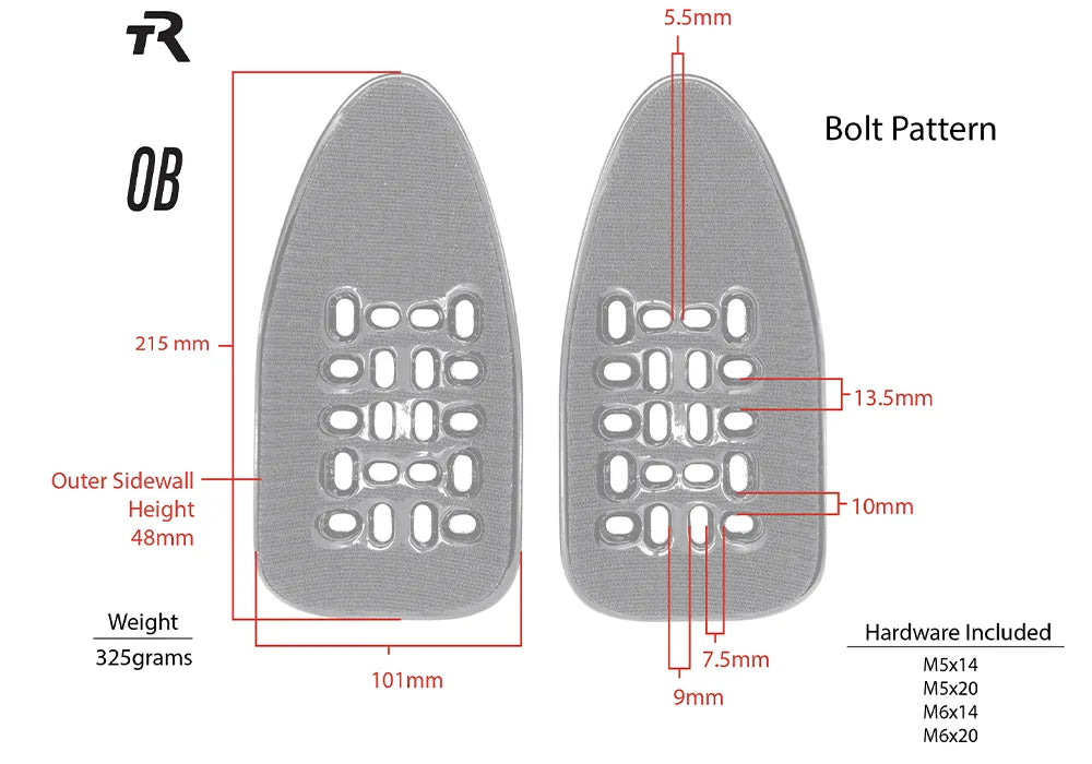 Open Back Carbon Arm Cups