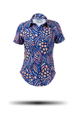 Touring Tech Button Cycling Shirt (Levi Blue) - Women's