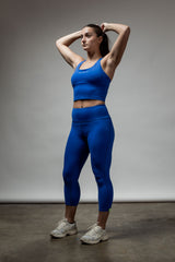 Women's SOHO Cross Back Crop Tank (Neo Blue)