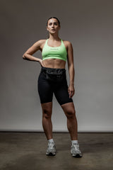 SOHO Women's Technical High Rise Shorts 8" (Black)