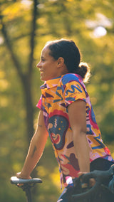 Touring Tech Button Cycling Shirt (Maestro Multi) - Women's