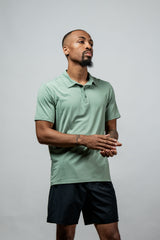 Men's Terra Recovery Polo (Low Light Olive)