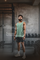 Men's Terra Recovery Tank (Low Light Olive)