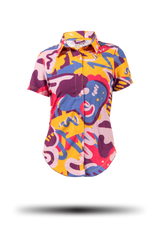 Touring Tech Button Cycling Shirt (Maestro Multi) - Women's