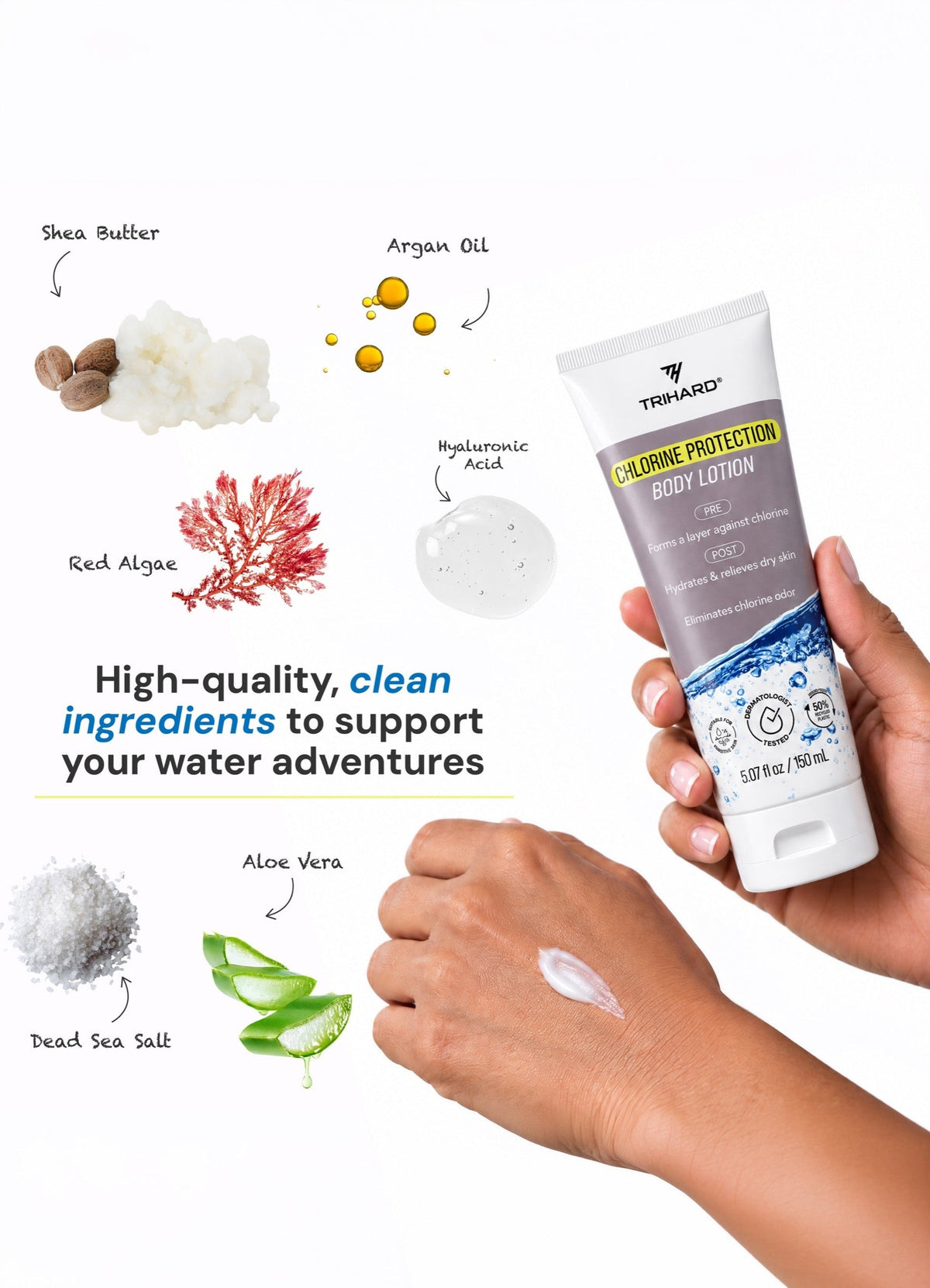 TRIHARD Chlorine Protection Body Lotion - Pack Of Three