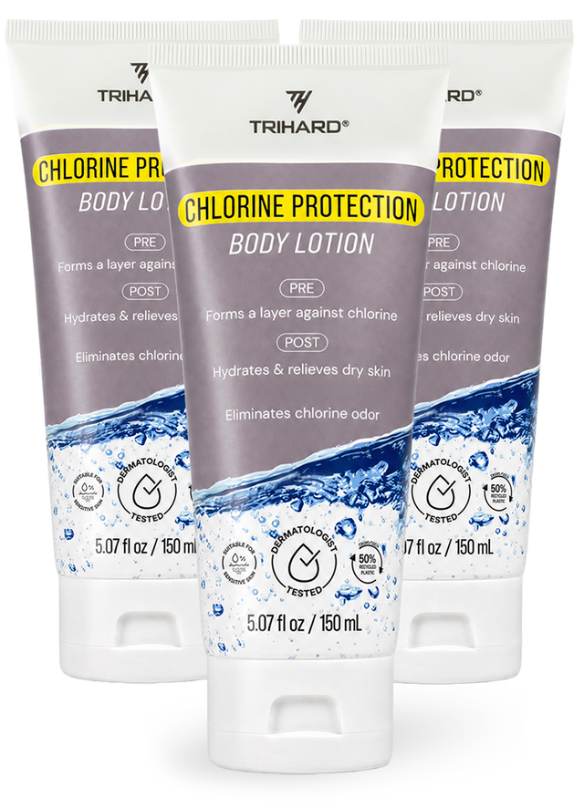 TRIHARD Chlorine Protection Body Lotion - Pack Of Three