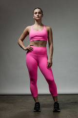 Women's SOHO Cross Back Sports Bra (Hot Shot Pink)
