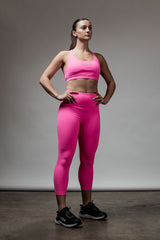 Women's SOHO Cross Back Sports Bra (Hot Shot Pink)