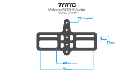 TriRig Universal BTA Adaptor Plate – Bottle Mount for Arm Cups - Narrow 150mm